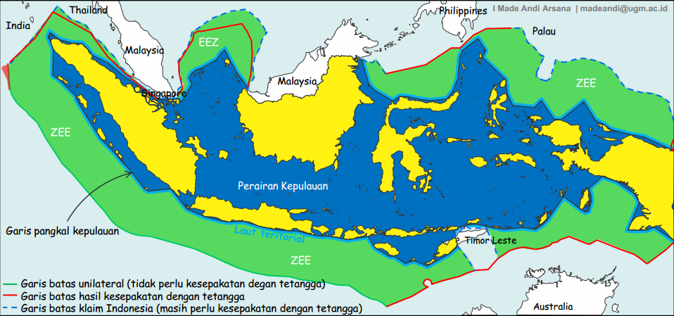 luas wilayah perairan indonesia
